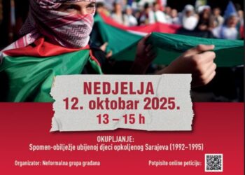 U nedjelju protest „Bosna i Hercegovina za slobodnu Palestinu“