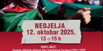 U nedjelju protest „Bosna i Hercegovina za slobodnu Palestinu“