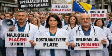Protest ljekara u Tuzli